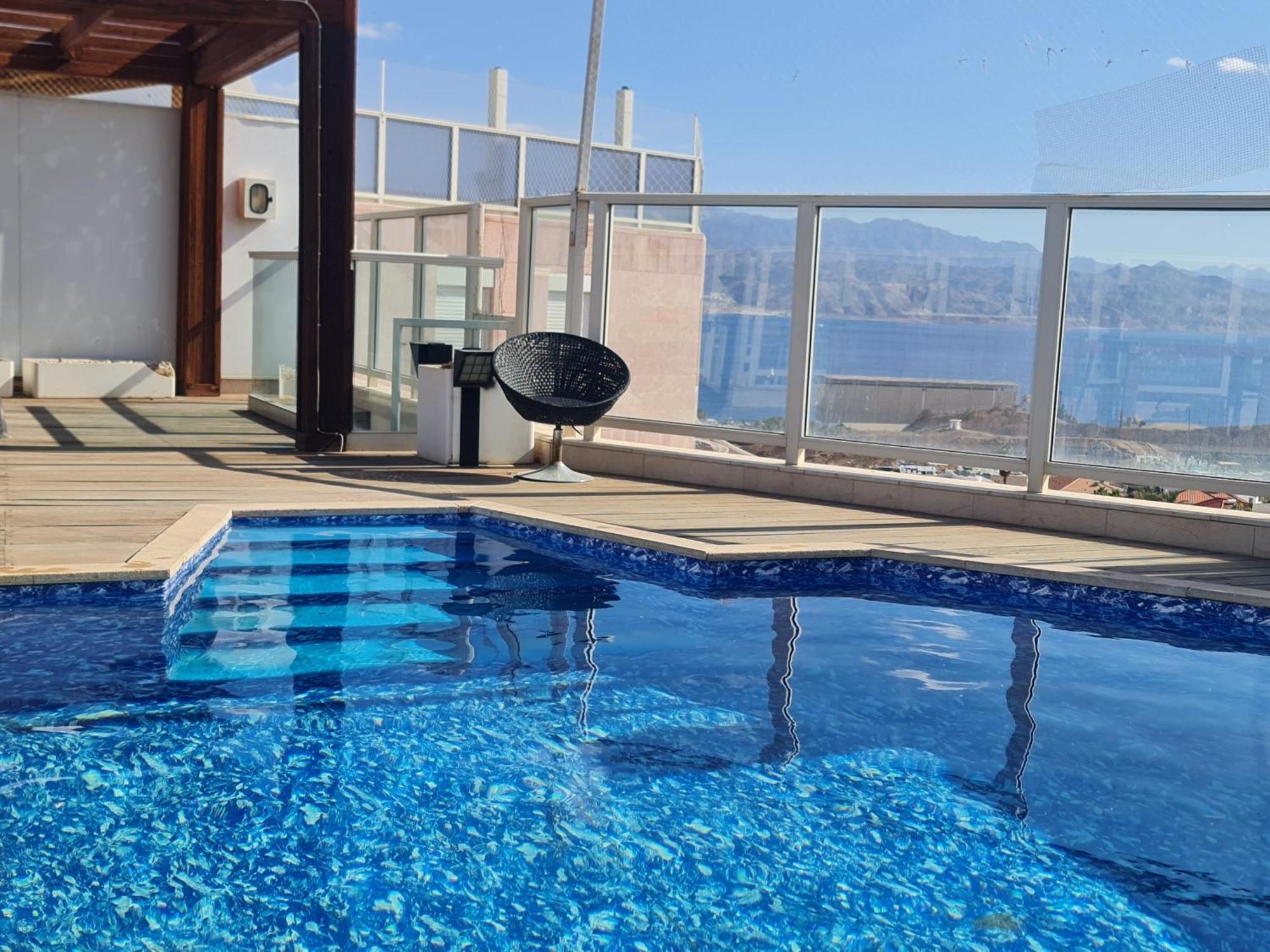 Exclusive Amdar -Residence Luxury Penthause With Privat Roof Pool Near The Sea -Best Sea View Eilat Exterior photo