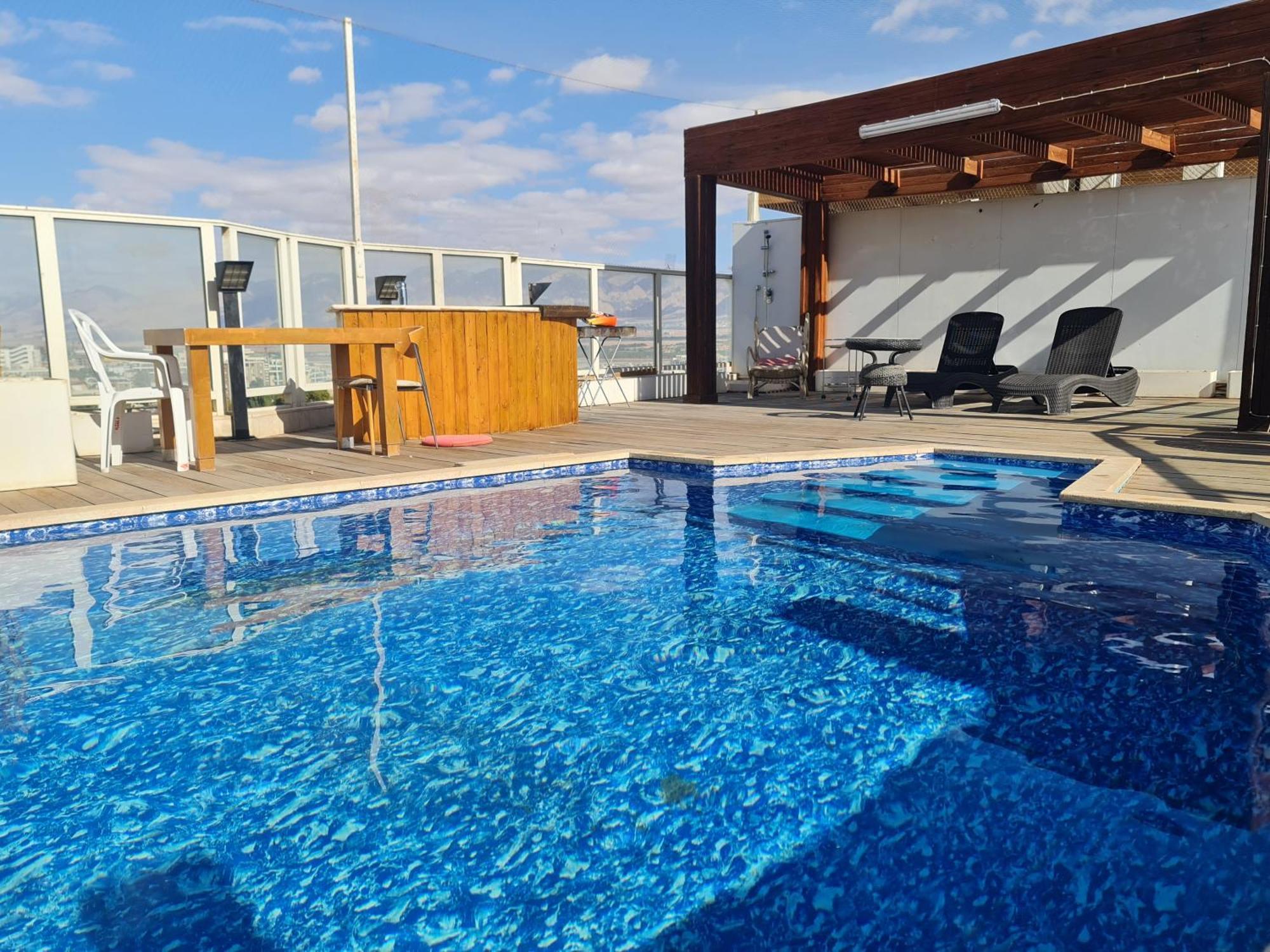 Exclusive Amdar -Residence Luxury Penthause With Privat Roof Pool Near The Sea -Best Sea View Eilat Exterior photo